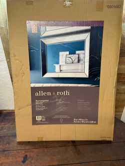 Allen + Roth Rectangular Mirror 30x40 Silver