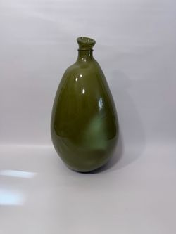 Green Glass Decorative Vase