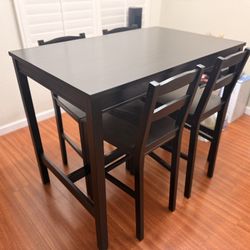 Black dining tall table