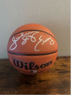 Julius Erving Dr J Signed Basketball 76’ers