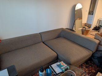 Rare CB2 2-piece Piazza Lounge Sectional ~ Natural