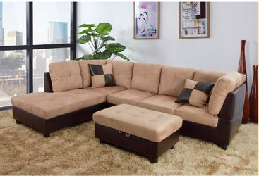 Sectional and ottoman