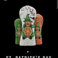 Golf Headcover Driver Bettinardi St. Patrick's Day 2026 Lucky Wizard Wood Set