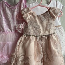 3 Spring Dresses Size 12-18 Months 