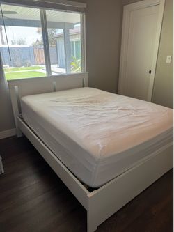 Full/Double bed frame and full size Serta Mattress