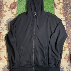 H&M black zip up hoodie 