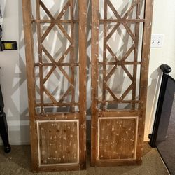 Wood Wall Decor (2) New 68”x18”