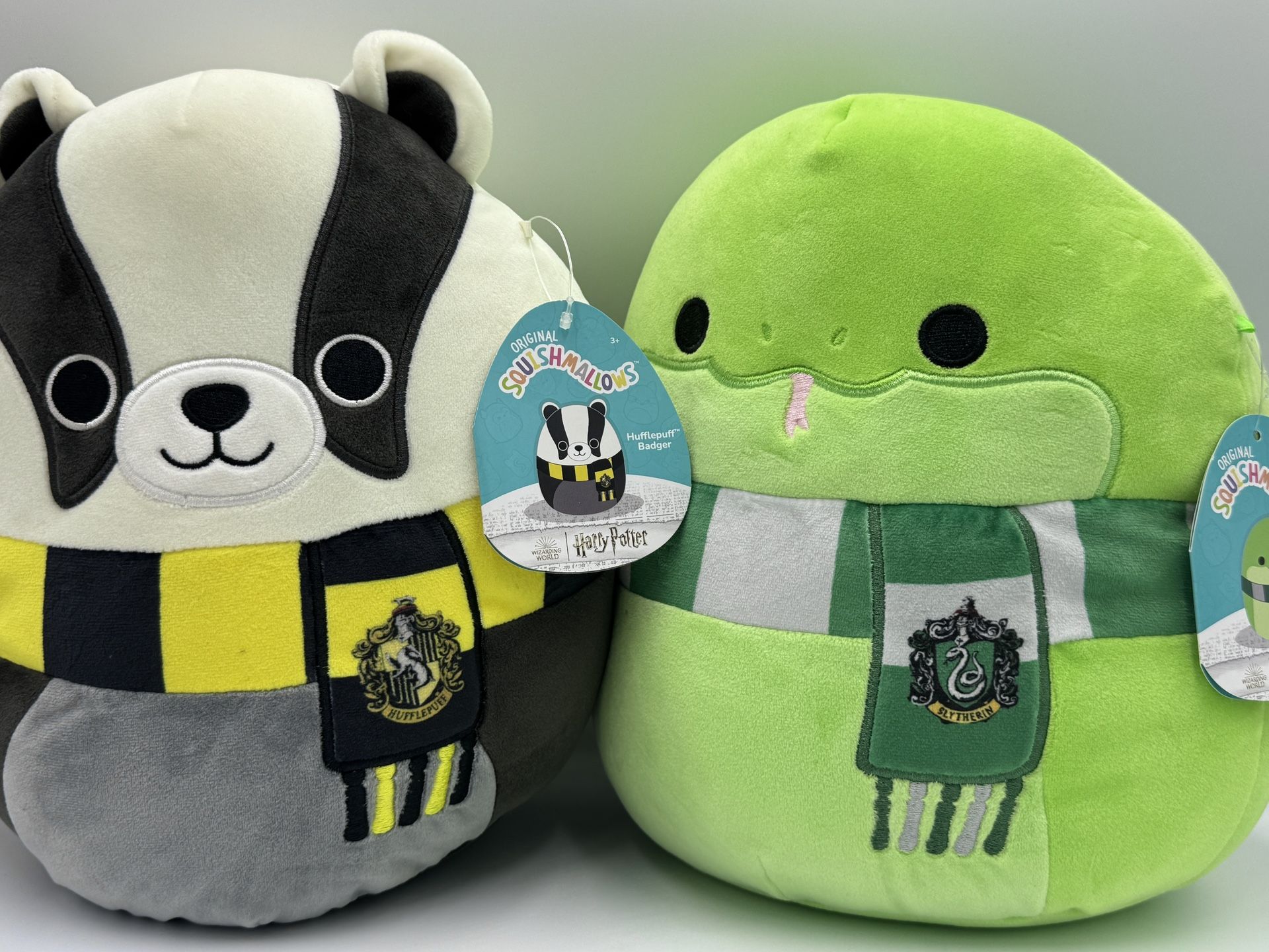 Squishmallow Harry Potter Hufflepuff Slytherin Plush 10”