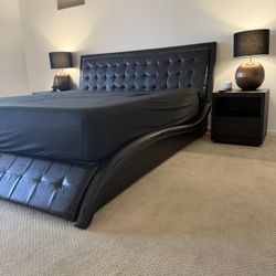 Modern Black Platform Bed Frame (King) – Statement Piece