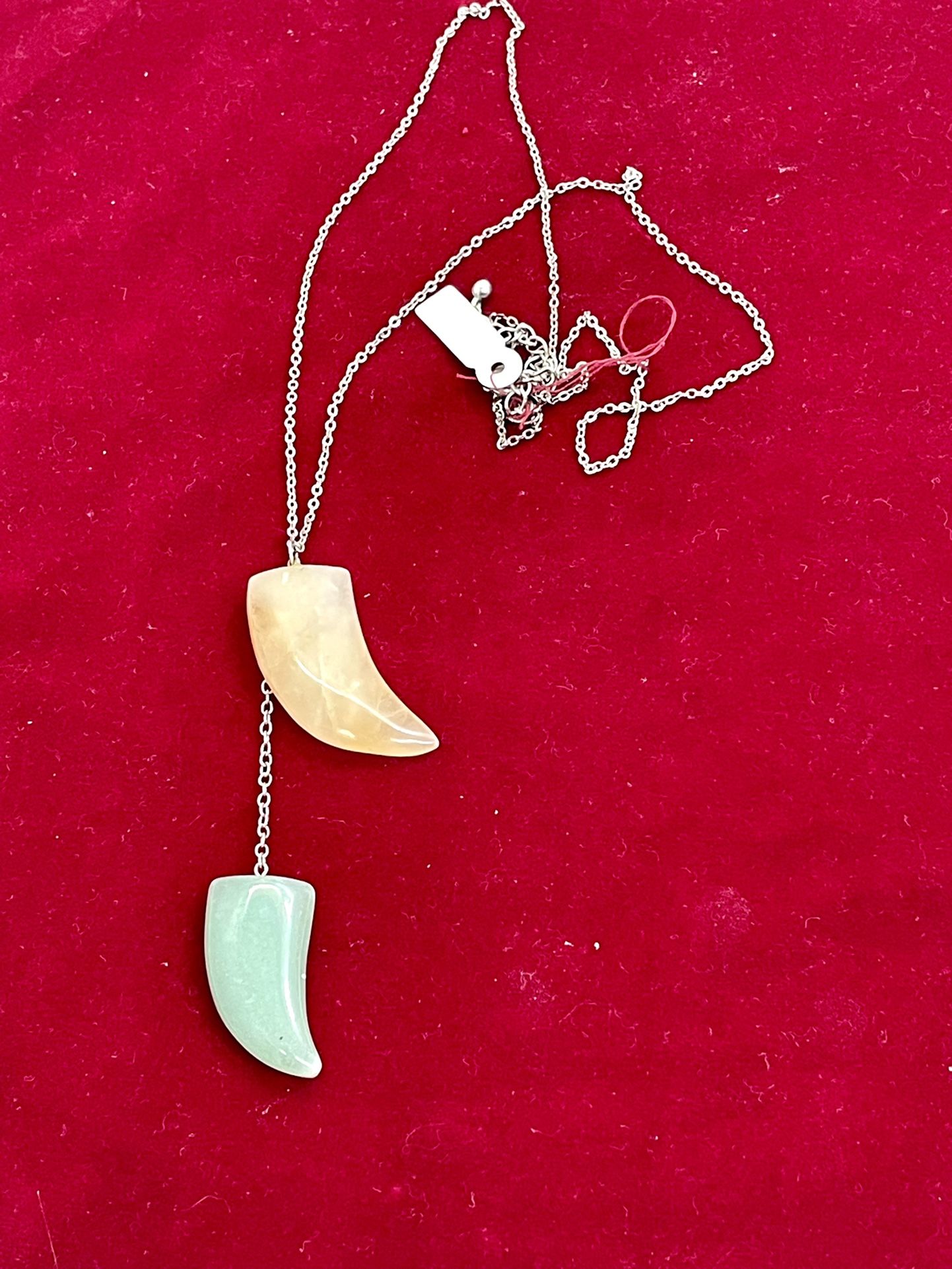 27” Gemstone Horn Shaped Necklace