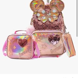 Girls Backpack With Wheels And Lunchbox