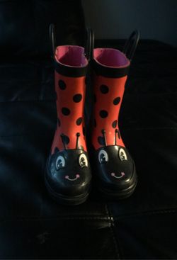 Ladybug Rain Boots 7/8c