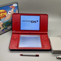 Nintendo DSi XL Super Mario Bros 25th Anniversary Edition Red With Mario Game! 