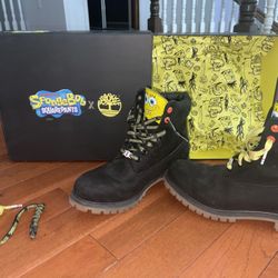 Spongebob Timberlands Size 10