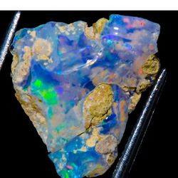 100% Natural Ethiopian Opal Rough Jumbo Fire Flash Gemstones 21x15x08mm 4.85Cts