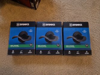 3 Brinks Non-Locking Interior Hall & Closet Door Lever New, Matte Black Sealed