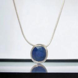 Natural Sapphire Floating Pendant