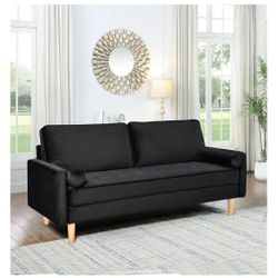 Black Velvet Sofa
