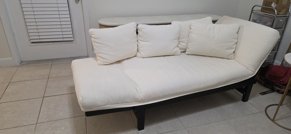 Reclining Adjustable Futon Daybed Sofa Patio Indoor Outdoor