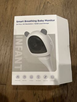 Smart Baby Monitor WiFi with Camera and Audio, Baby Breathing Detection Contact-Free AI, 2K Night Vision Contact Free Camera Device, Wireless App Cont
