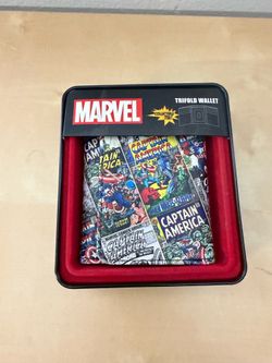 Marvel Comics Classic Covers Captain America Trifold Wallet & Collectors Tin NEW