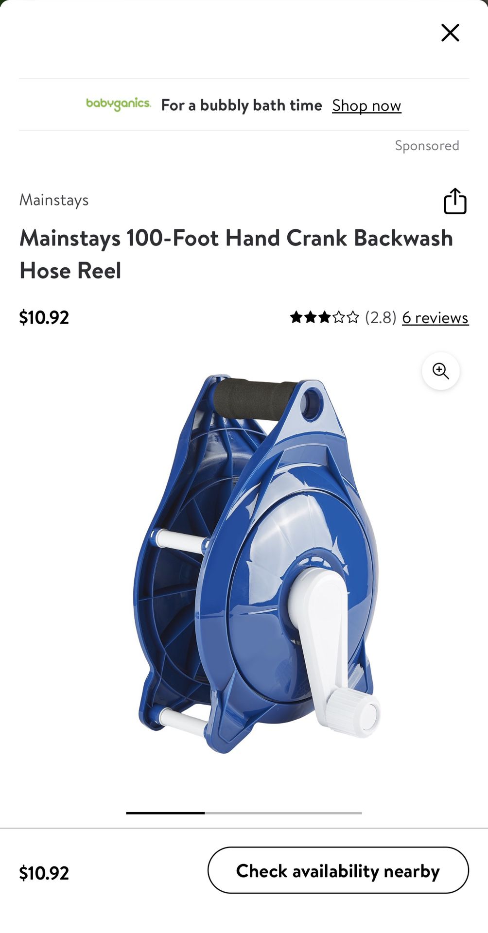 Mainstays 100-Foot Hand Crank Backwash Hose Reel for Sale in Las Vegas, NV  - OfferUp