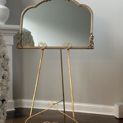 Gold Mirror With Easel/ Welcome Sign/ Mirror For Seating Chart