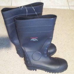 New Mens Tingley Pilot Steel Toe Waterproof Rubber Work Rain Boots