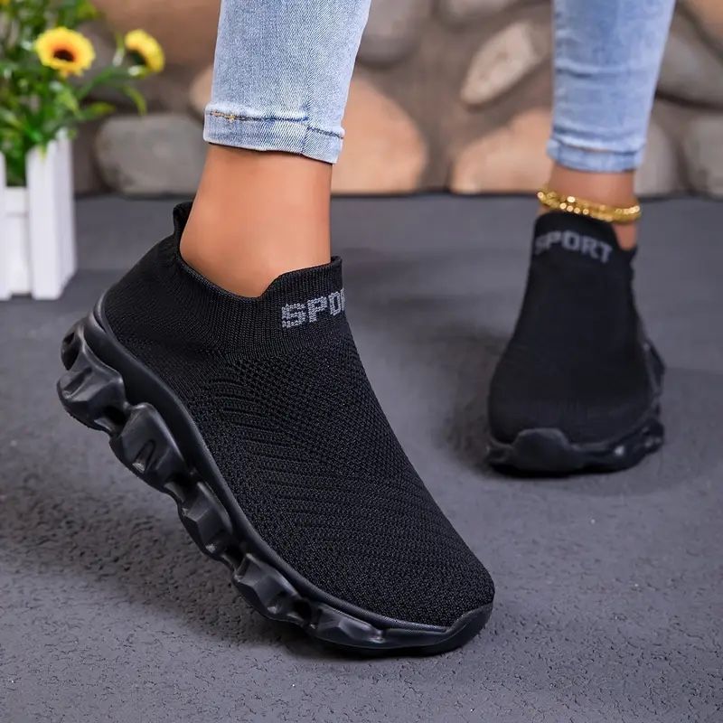 [Breathable Sneakers] Breathable Knitted Fabric Women's Fashion Sneakers