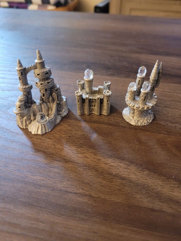 Small Pewter Castle Figurines