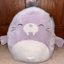 RARE Squishmallow Kwame The Walrus 18” Plush Toy NWT