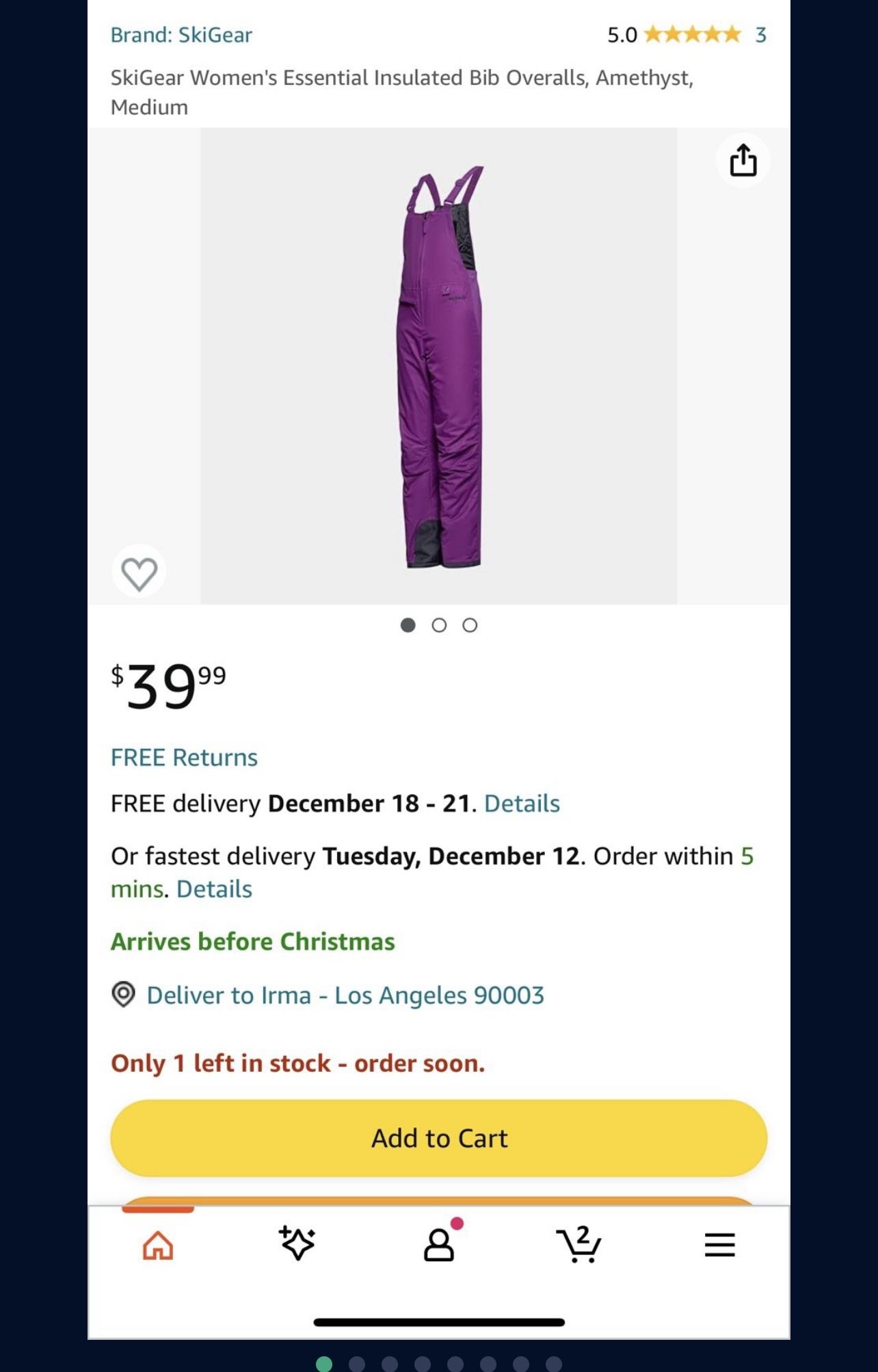 Woman’s Snow Bib