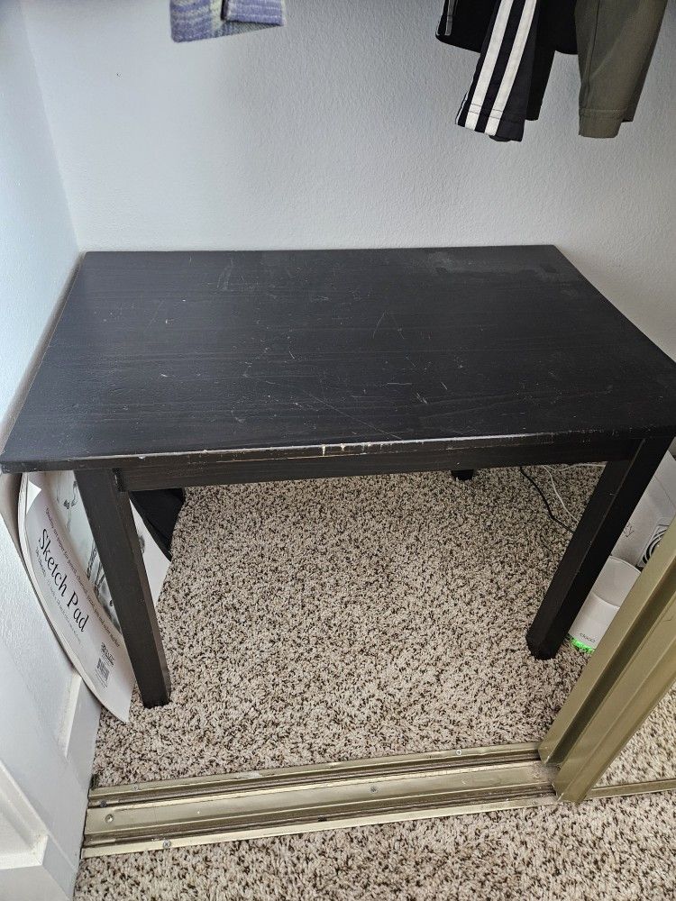 Ikea Kids Child Chidren Toddler Wooden Table Desk Chairs Brown Dark Brown Mocha