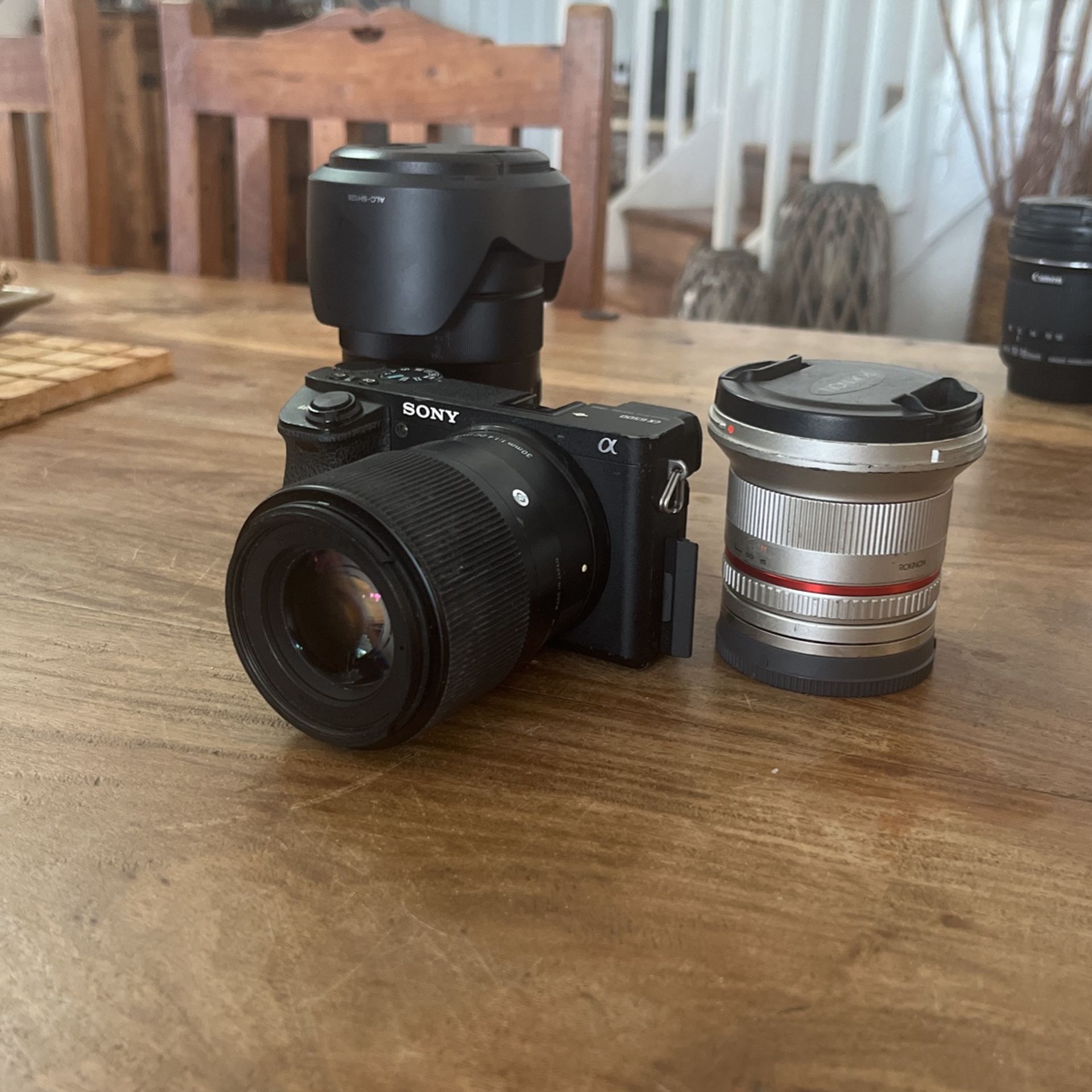 Sony A6500 With 3 Lenses/batteries/