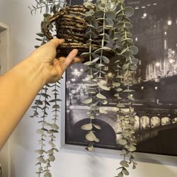 Artificial Plant In Wicker Pot