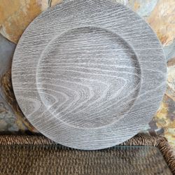 Wooden Look Charger Plate 