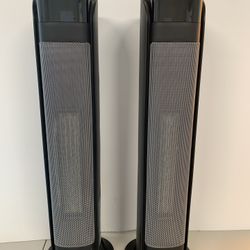 2 - Hunter 30 Inch Ceramic Tower Portable Heaters With Remote Control