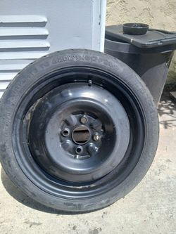Spare tire for a Nissan