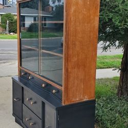 Rustic Vintage Modern Wooden Hutch