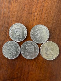 1965 Venezuela 5 Centimos - 5 X Coin Lot