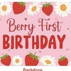Berry First Birthday Banner