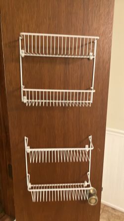 White Wire Door Mount Spice Racks & Hardware