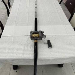 Shimano Tyrnos 50W LRS 2 Speed on Penn Ally 50-100lb Bent But Rod 
