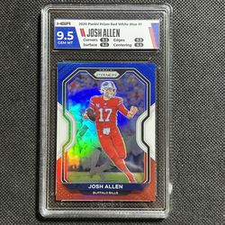 2020 Panini Prizm Red White Blue Josh Allen Hga 9.5 Gem Mint Buffalo Bills