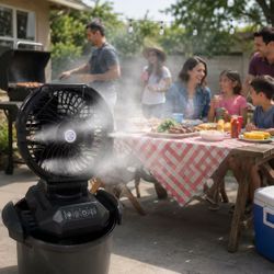 New In Box X69 Rechargeable Oscillating Mist Water Sprayer Fan 30000mAH Battery Use Up To 8 Hours Full Charge 