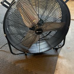 Utilitech 24-inch 2-Speed Indoor Black Industrial Fa