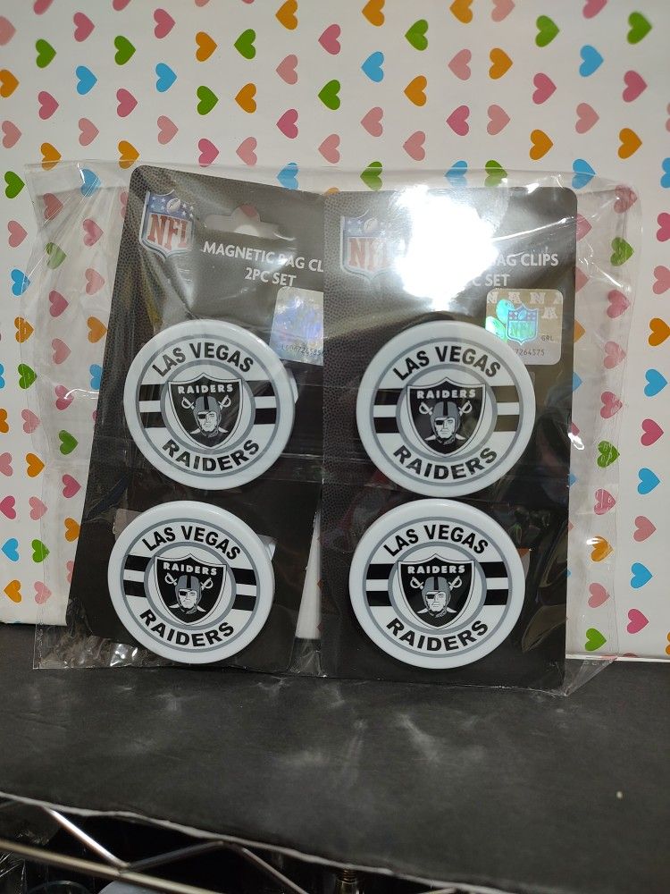 NFL Raiders Chip Clips Set $6