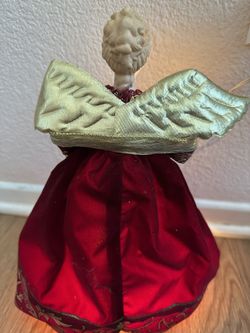 strapless open back dress 20cm Red Green Country Angel – ChristmasLightsandTrees.com