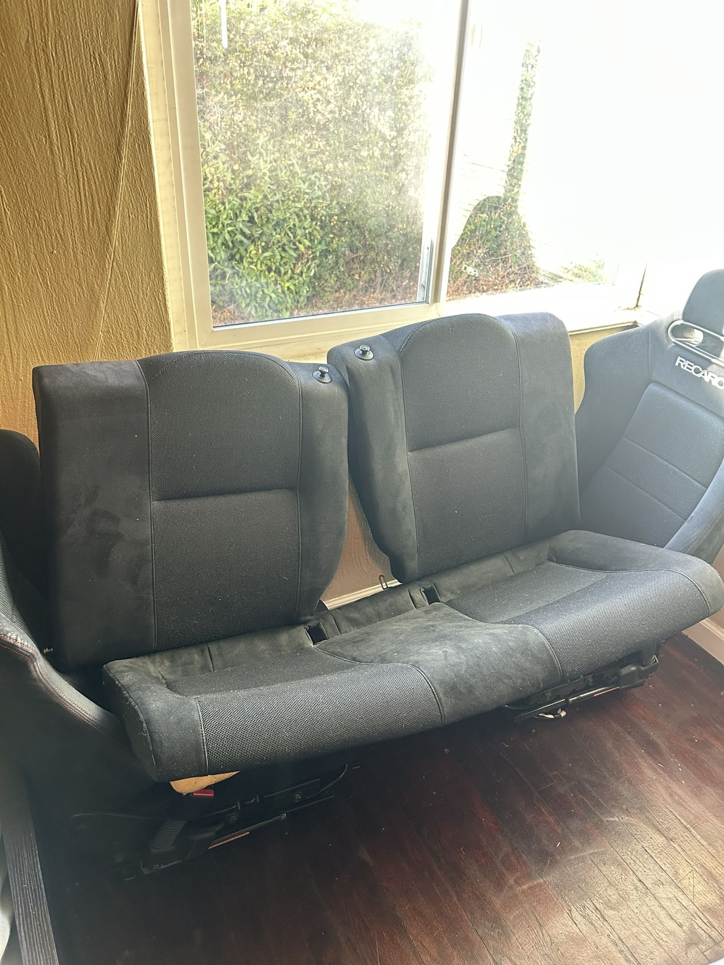 Acura DC5 Type R Black Suede Rear Seat Set