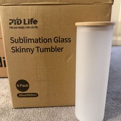 Sublimation glass skinny tumbler 20 oz